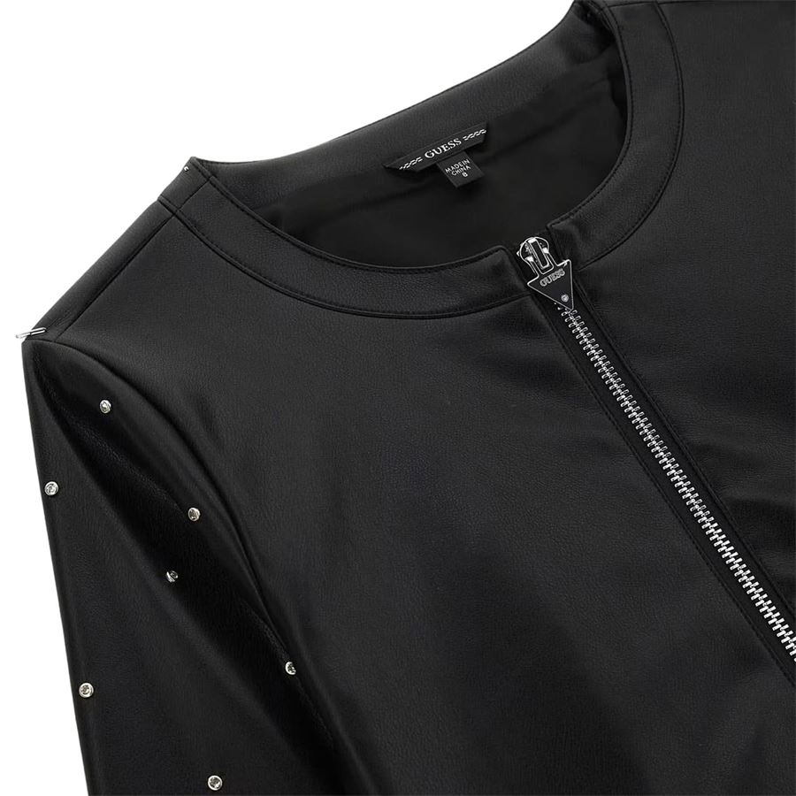 LS JACKET W/CRYSTALS CEREMONY Guess Kids | J4RL06/WE8D0JBLK